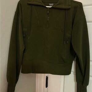 Old Navy Dark Green Half-Zip Hoodie